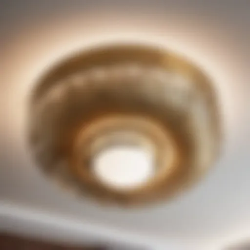Elegant Brass Swirl Ceiling Light Fixture