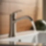 Sleek Brushed Nickel Faucet in Modern Bathroom Setting