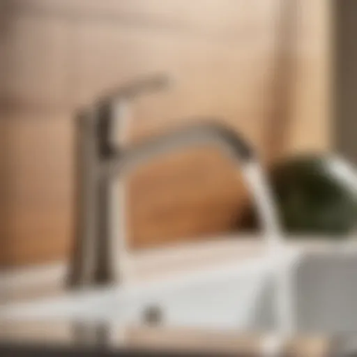 Sleek Brushed Nickel Faucet in Modern Bathroom Setting