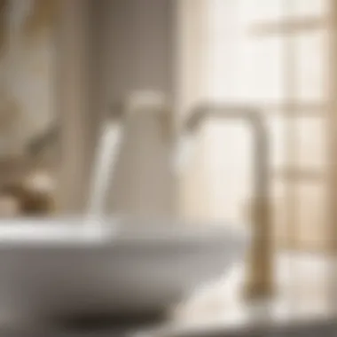 Elegant Brushed Nickel and Gold Faucet Fixture
