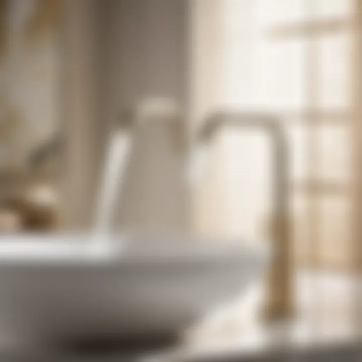 Elegant Brushed Nickel and Gold Faucet Fixture