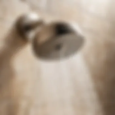 Elegant Brushed Nickel Shower Head with Water Droplets Elegant Brushed Nickel Shower Head with Water Droplets