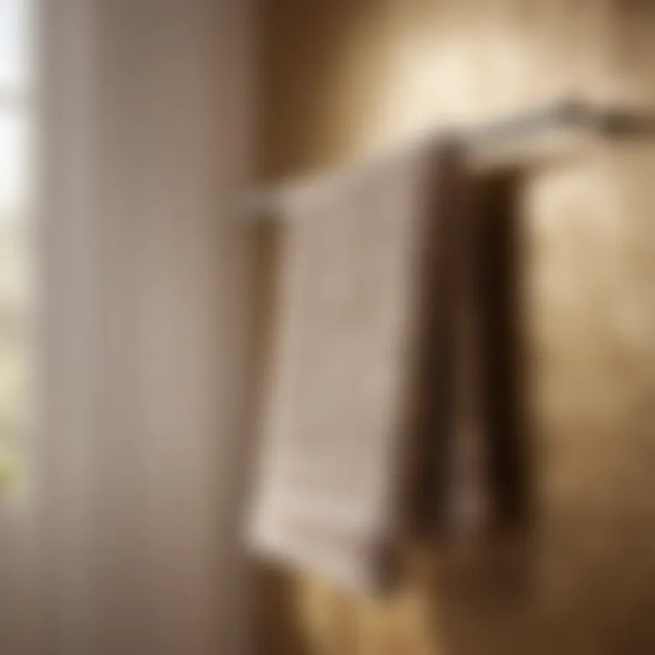 Luxurious Brushed Nickel Towel Rack Hanging Towels