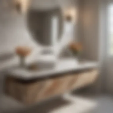 Chic Fusion of Cambria Quartz in Contemporary Bath Space Elegant Cambria Quartz Vanity Top in Modern Bathroom Setting