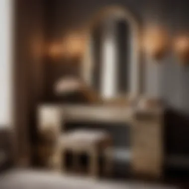 Opulent Comfort Luxurious Corner Vanity with Velvet Stool