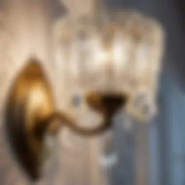 Exquisite Craftsmanship of Crystal Wall Lights Close-up of intricate crystal details on a wall light