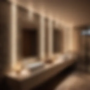 Tranquil Aura with Crystal Wall Lights Crystal wall light illuminating a spa-like bathroom ambiance