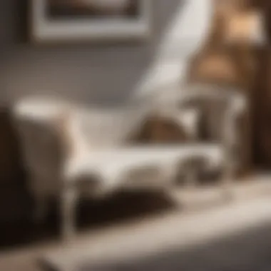 Intricately Carved Curved Bedroom Bench Chic curved bedroom bench with intricate hand-carved details