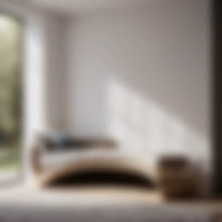 Modern Minimalist Curved Bedroom Bench Sleek curved bedroom bench in modern minimalist design