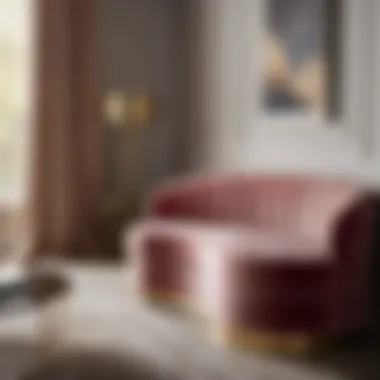 Plush Velvet Upholstered Curved Bedroom Bench Elegant curved bedroom bench with plush velvet upholstery