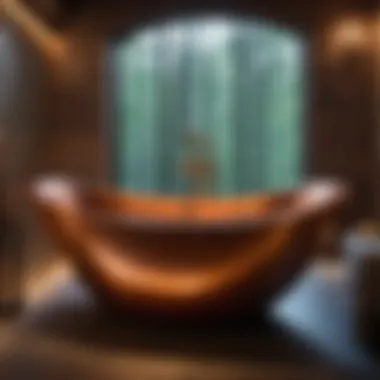 Serene Spa Retreat Custom Copper Bathtub in a Serene Spa Setting