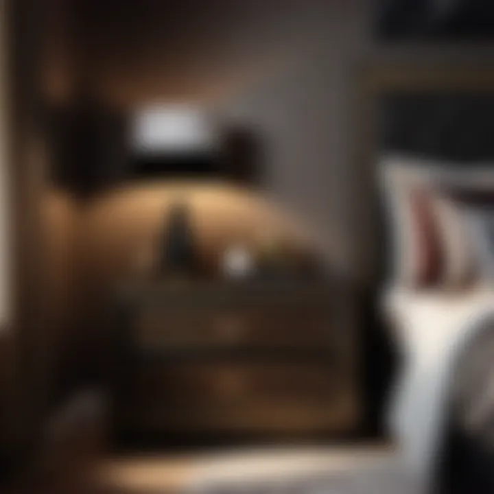 Luxurious Touch of Dark Nightstand Luxurious Bedroom with Dark Nightstand