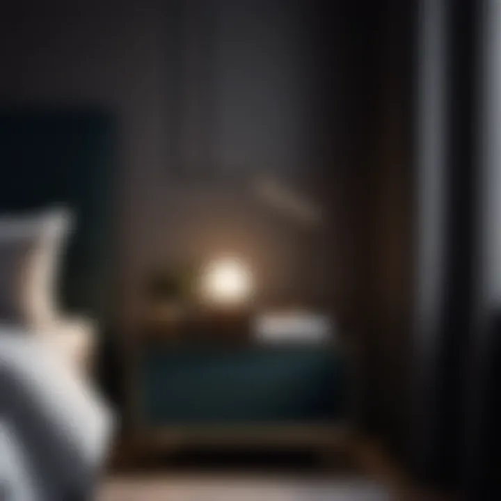Minimalist Chic of Dark Nightstand Minimalist Bedroom Decor with Dark Nightstand