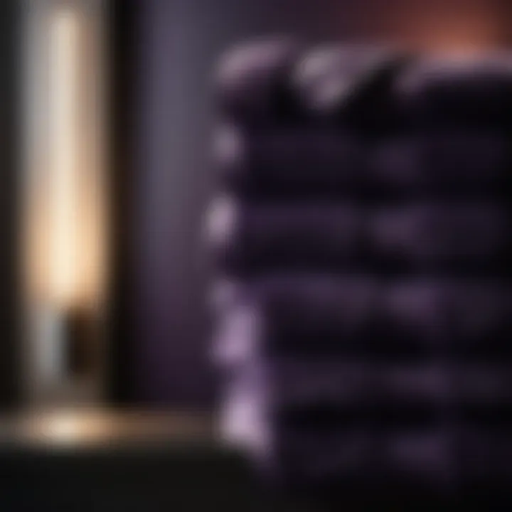 Luxurious Dark Purple Towels