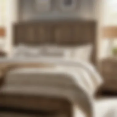 Cozy Bed Frame in Driftwood Finish Cozy Driftwood Bed Frame with Soft Linens