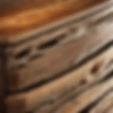 Natural Wood Grain on Driftwood Dresser Driftwood Dresser with Natural Wood Grain