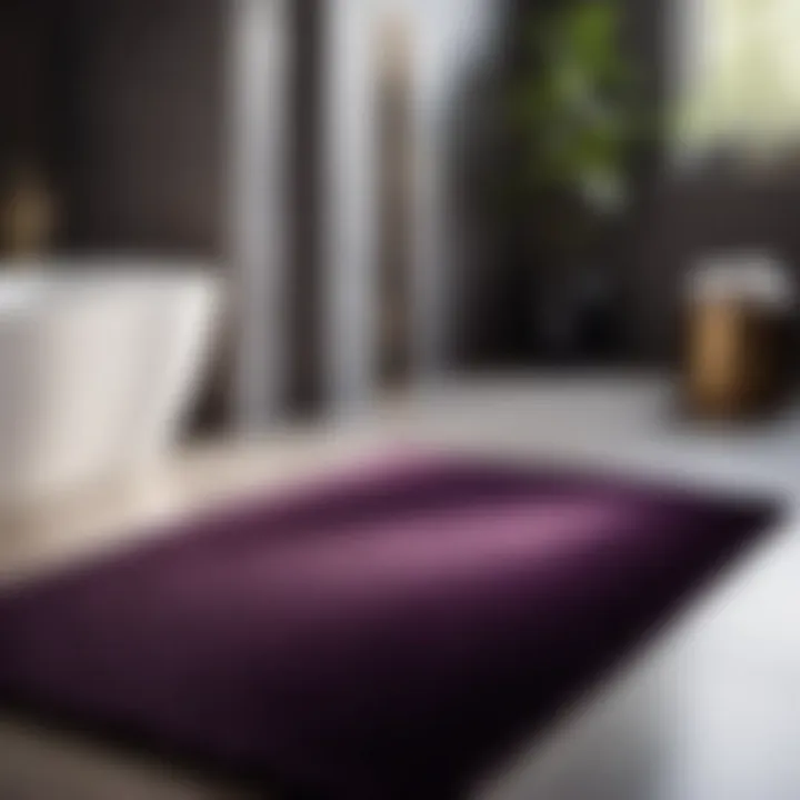 Texture and Depth Eggplant bathroom rug set showcasing texture and depth