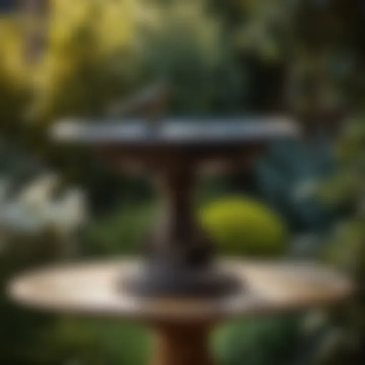 Exquisite Floral Cast Iron Bird Bath