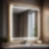 Elegant framed LED bathroom mirror reflecting modern luxury