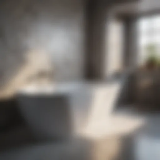 Geometric Elegance in Tiled Bathtub Design Refined geometric tiled bathtub design