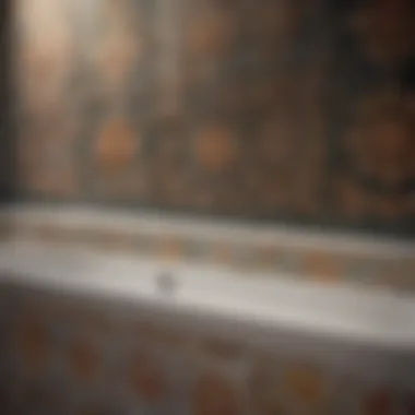 Elegant mosaic tiled bathtub feature