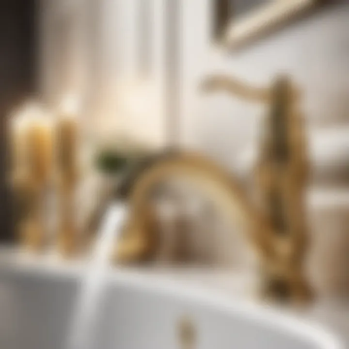 Elegant Gold and Chrome Faucet