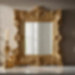 Exquisite Gold Mirror Reflecting Natural Light