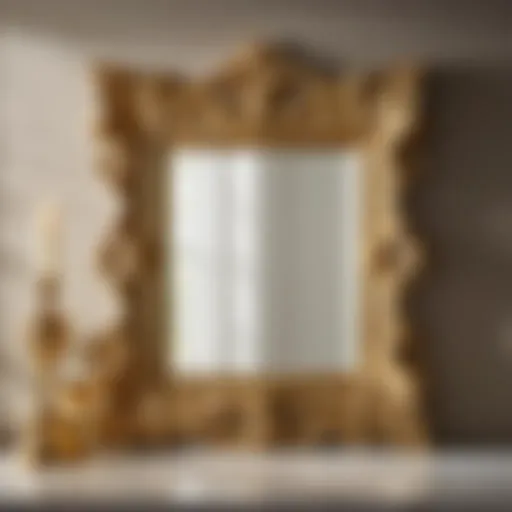 Exquisite Gold Mirror Reflecting Natural Light