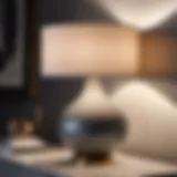 Elegant Grey Lamp with Geometric Design