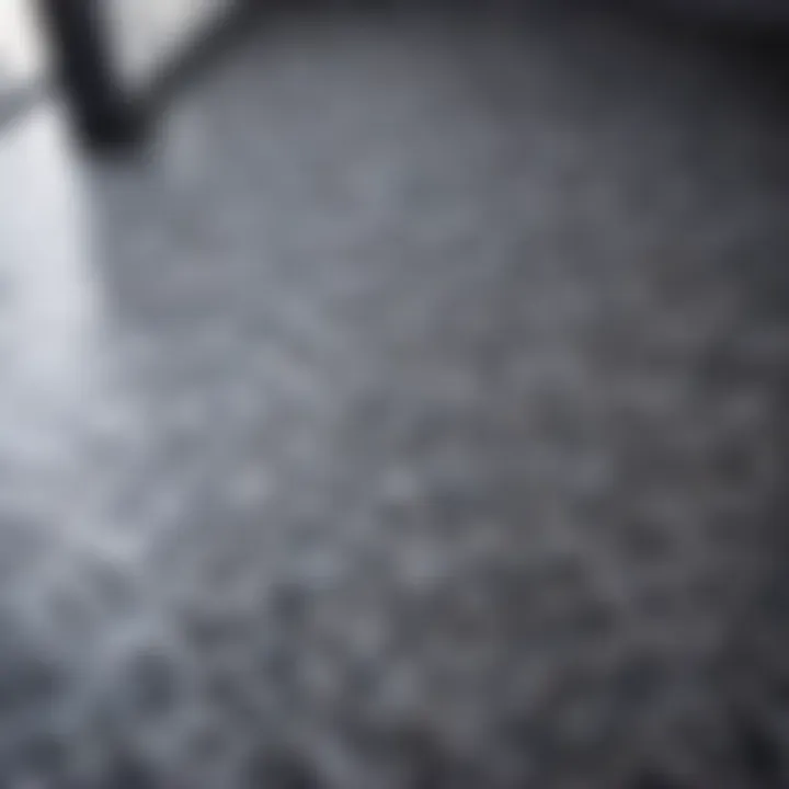 Geometric Elegance in Grey Vinyl Flooring Grey vinyl bathroom flooring showcasing geometric patterns