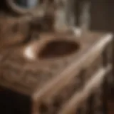 Intricate Carved Details on Heritage Vanity
