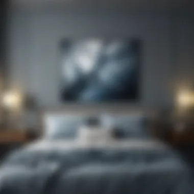 Artistic Wall Decor in Grey and Blue Bedroom Sophisticated Grey and Blue Wall Art Ensemble