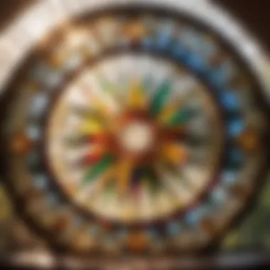 Captivating Stained Glass Sunburst Design