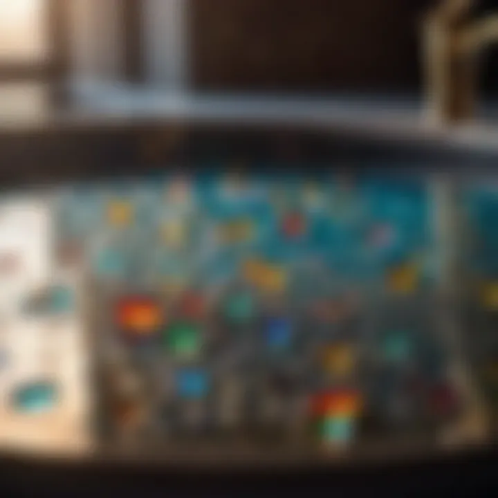 Elegant Stained Glass Water Droplets