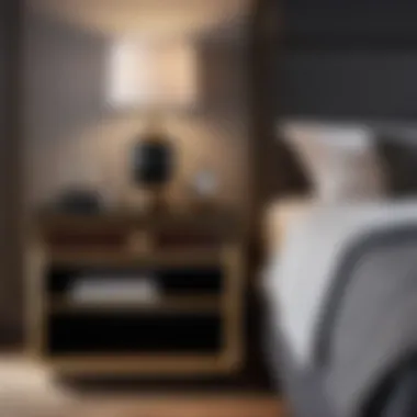 Minimalist depiction of Kevin Charles stylish nightstands