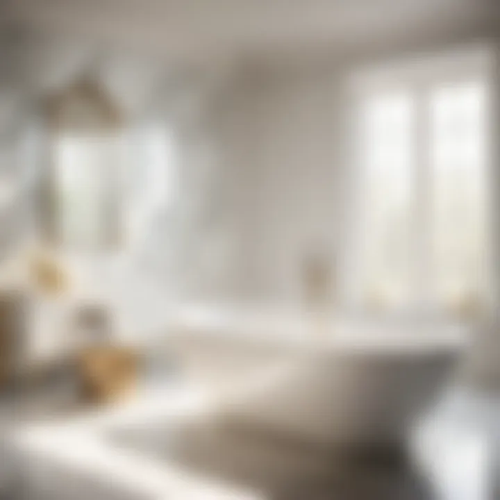 Sophisticated Marble Accents Luxurious Kohler corner bathtub with marble surroundings