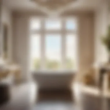 Luxurious Interior Featuring Large Rectangular Bath Elegant interior design with large rectangular bath