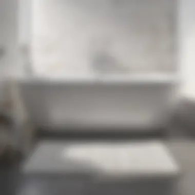 Minimalist White Bath Mat White bathroom mat showcasing minimalist design