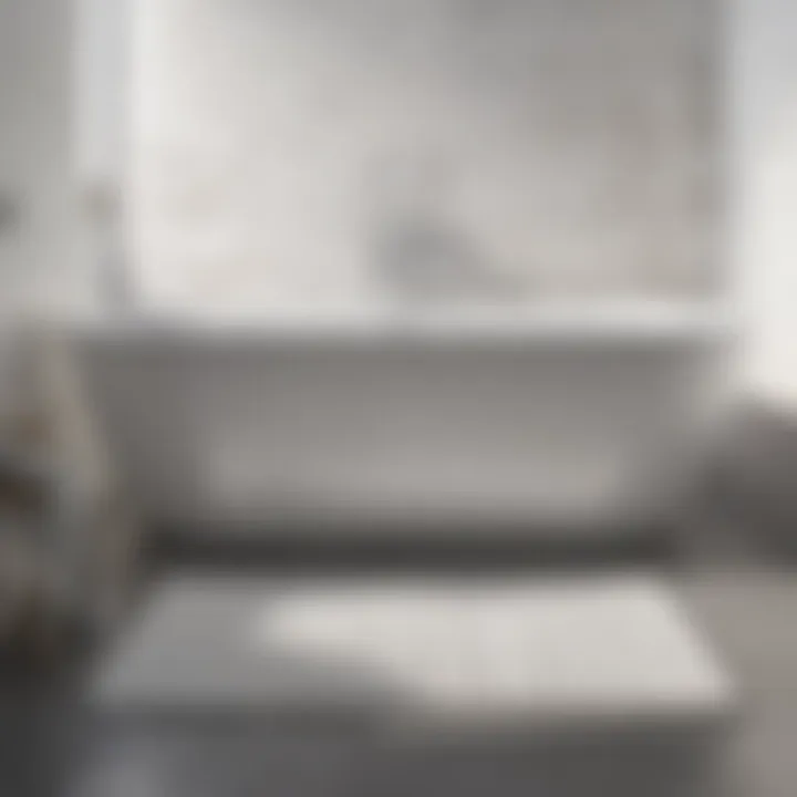 Minimalist White Bath Mat White bathroom mat showcasing minimalist design