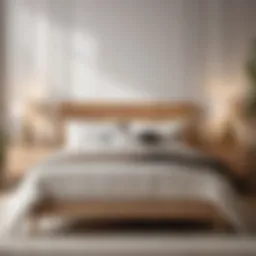 Elegant Light-Colored Wood Bed Frame