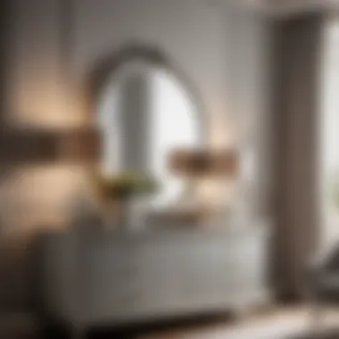 Stylish Light Grey Dresser and Mirror Chic Light Grey Dresser and Mirror