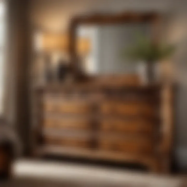 Charming log-style dresser showcasing fine craftsmanship