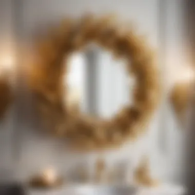 Opulent Gold Touch Luxurious Gold Accented Bathroom Wreath