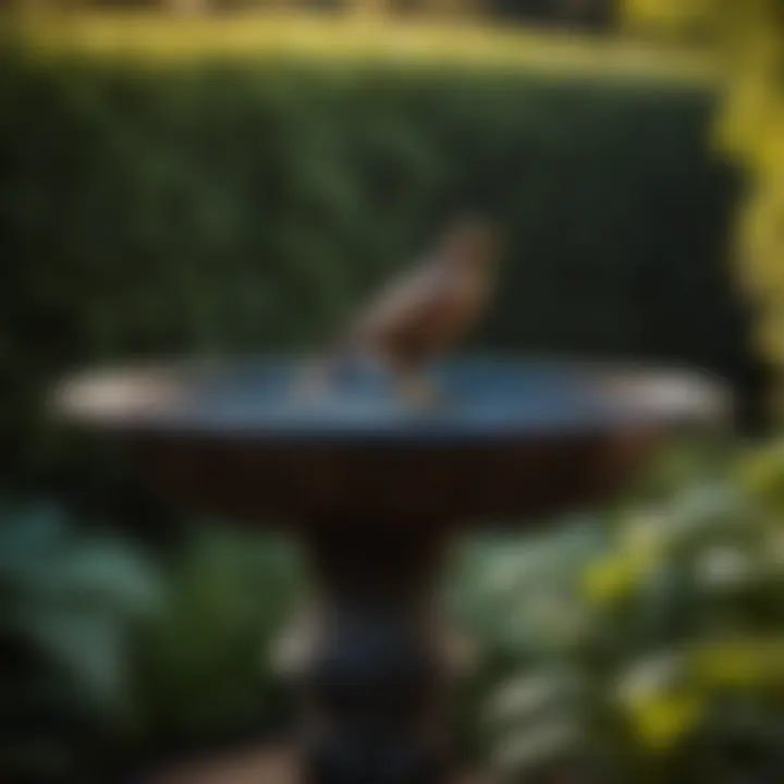 Majestic Bird of Prey Cast Iron Bird Bath