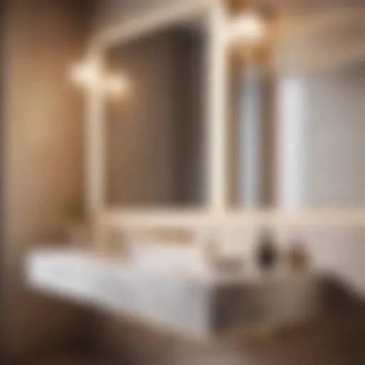 Elegant Marble Thin Bathroom Sink Vanity