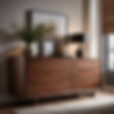 Stylish walnut dresser