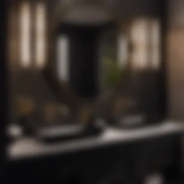 Elegant Moen black bathroom accessories in a luxurious setting