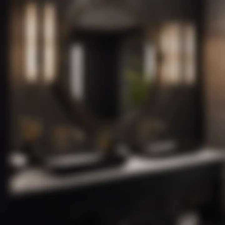 Elegant Moen black bathroom accessories in a luxurious setting