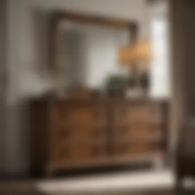 Elegant Oak Dresser in King Size Bedroom Set