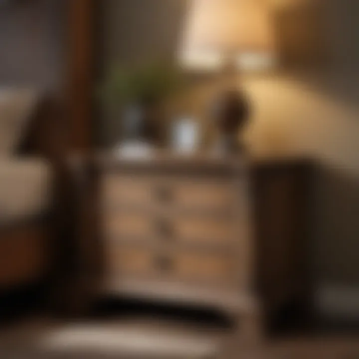 Luxurious Oak Nightstand for King Size Bed